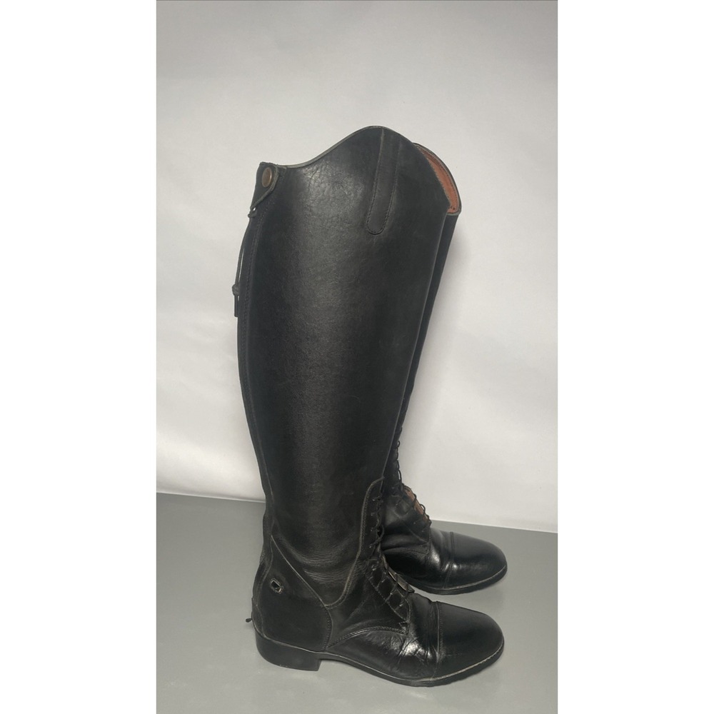 Mountain Horse Black Leather Tall Riding Boots Women's 7‎ Wide